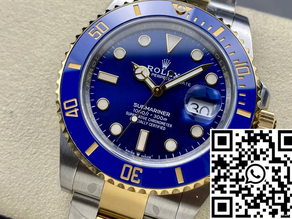 M126613LB-0002 Rolex 41MM Factory Clean Yellow Gold Submariner 0322